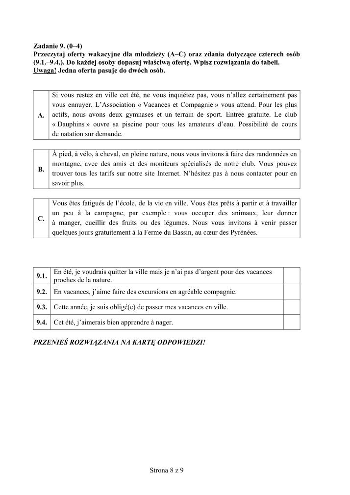 Pytania-jezyk-francuski-p. podstawowy-egzamin-gimnazjalny-2012-strona-08