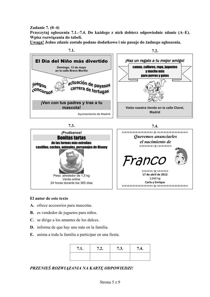 Pytania-jezyk-hiszpanski-p. podstawowy-egzamin-gimnazjalny-2012-strona-05