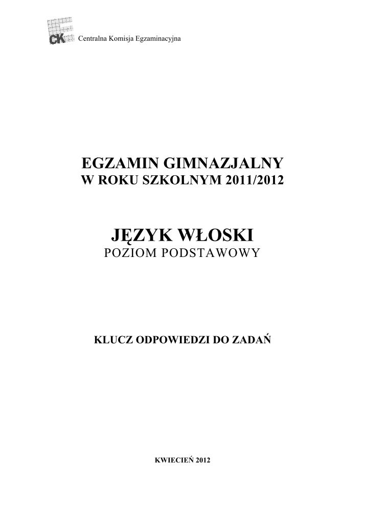 Odpowiedzi-jezyk-wloski-p. podstawowy-egzamin-gimnazjalny-2012-strona-01