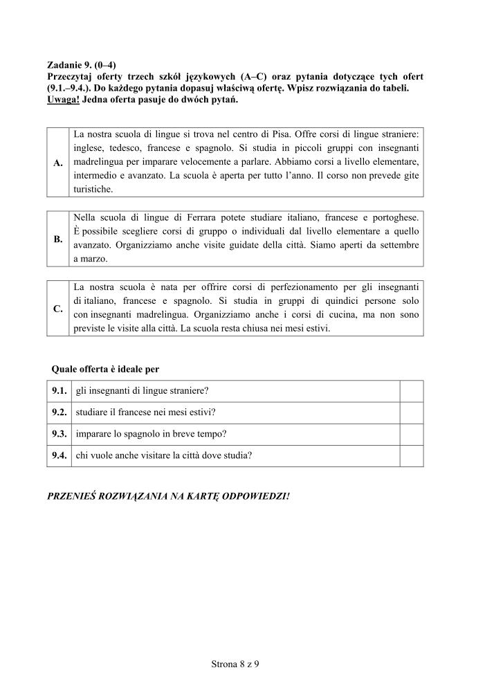 Pytania-jezyk-wloski-p. podstawowy-egzamin-gimnazjalny-2012-strona-08