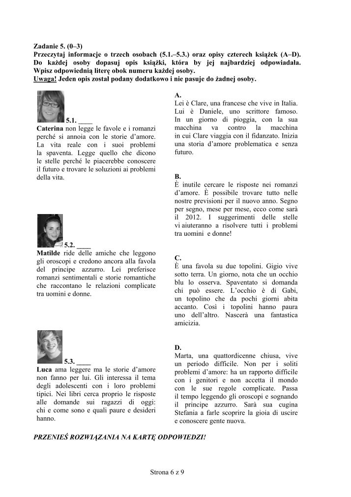 Pytania-jezyk-wloski-p. rozszerzony-egzamin-gimnazjalny-2012-strona-06