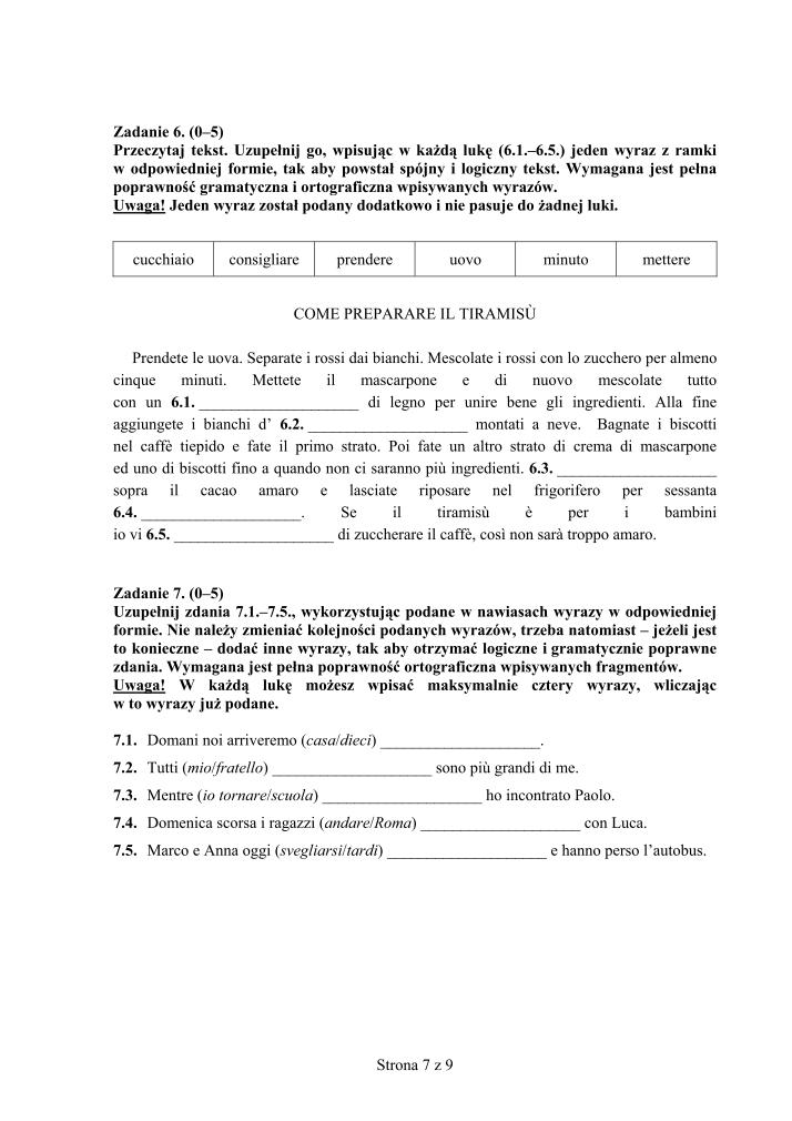 Pytania-jezyk-wloski-p. rozszerzony-egzamin-gimnazjalny-2012-strona-07