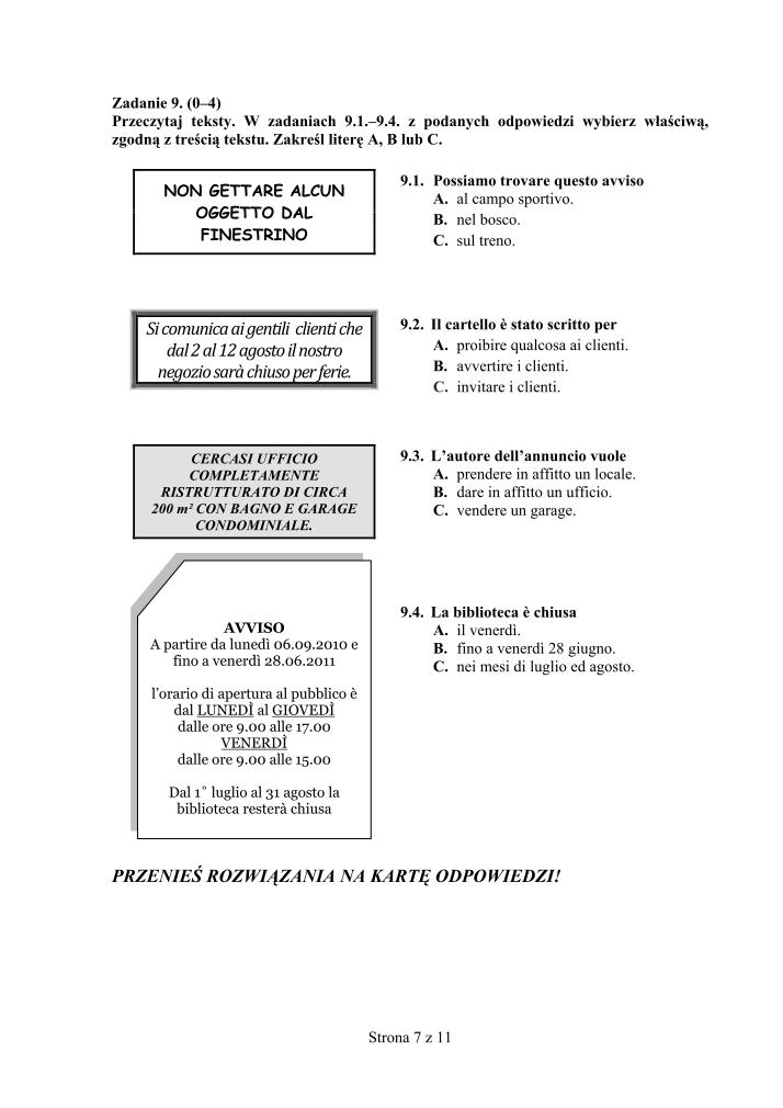 Pytania-język-wloski-egzamin-gimnazjalny-2011-strona-07