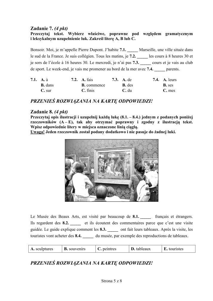Pytania-jezyk-francuski-egzamin-gimnazjalny-2010-strona-05