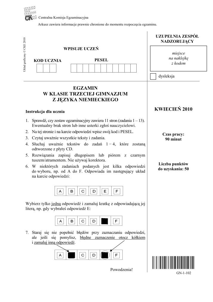 Pytania-jezyk-niemiecki-egzamin-gimnazjalny-2010-strona-01