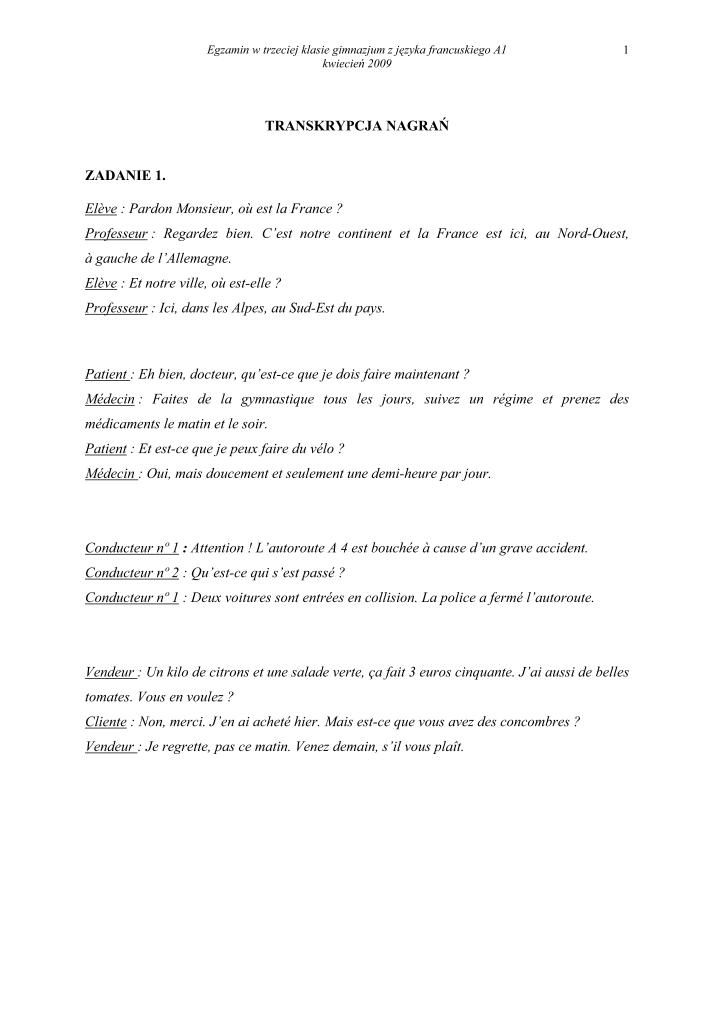 Transkrypcja-jezyk-francuski-egzamin-gimnazjalny-2009-strona-01