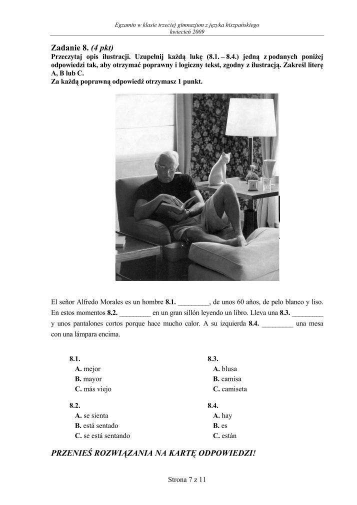 Pytania-jezyk-hiszpanski-egzamin-gimnazjalny-2009-strona-07