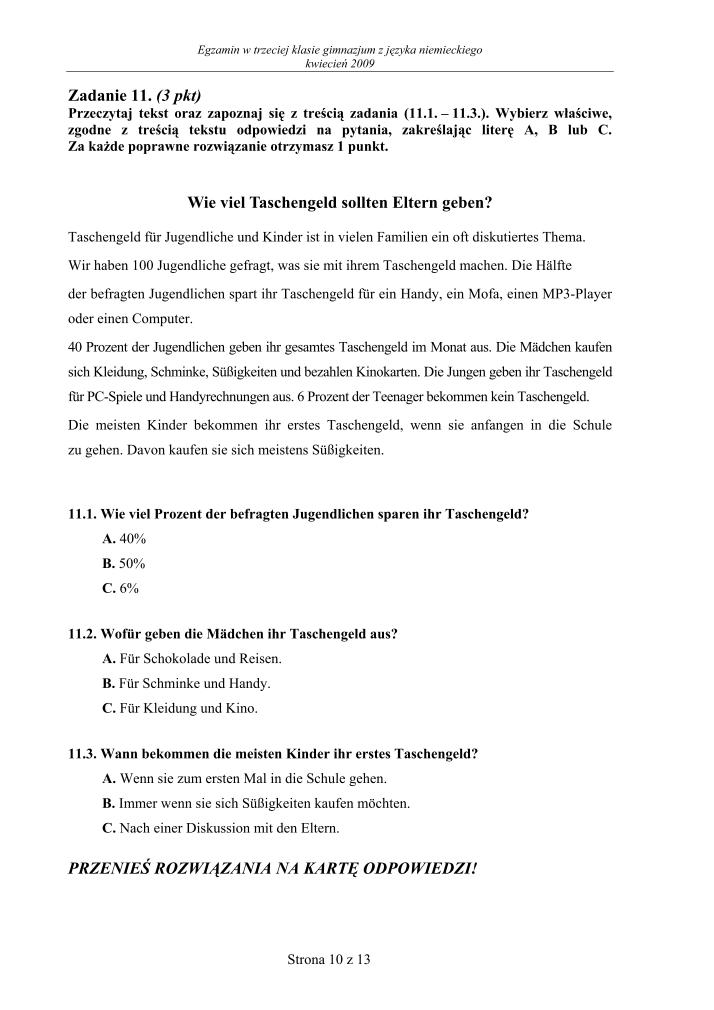 Pytania-jezyk-niemiecki-egzamin-gimnazjalny-2009-strona-10