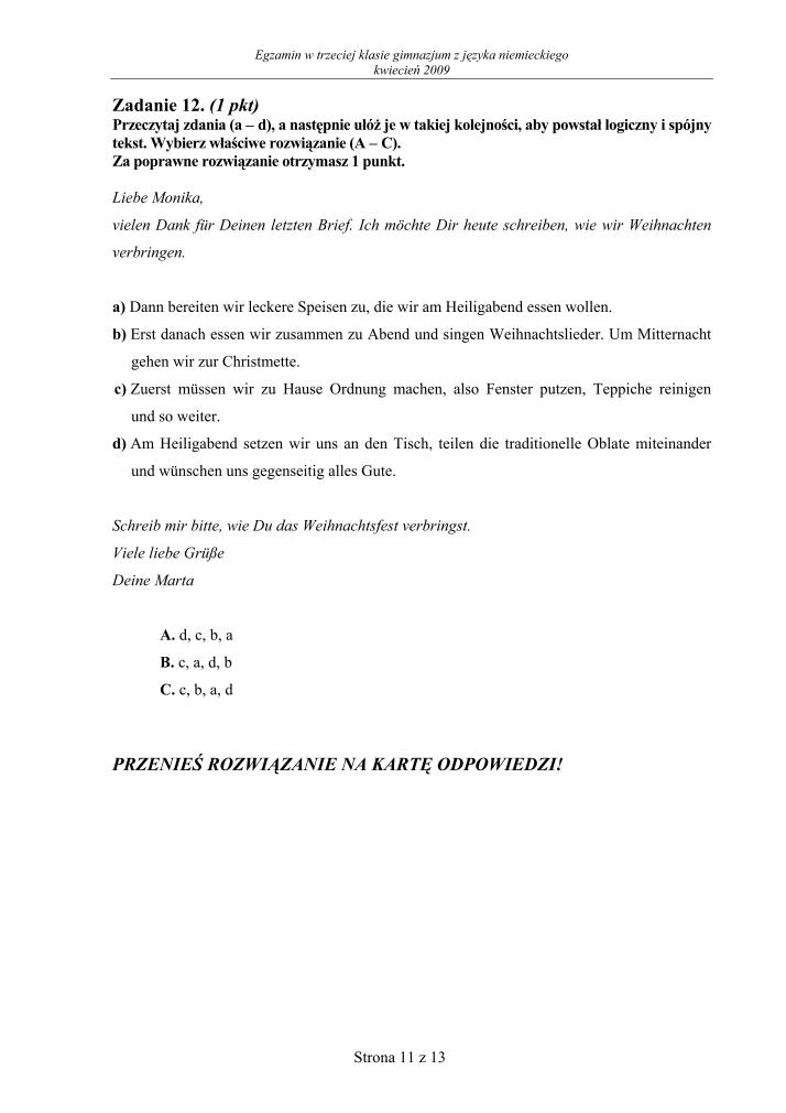 Pytania-jezyk-niemiecki-egzamin-gimnazjalny-2009-strona-11