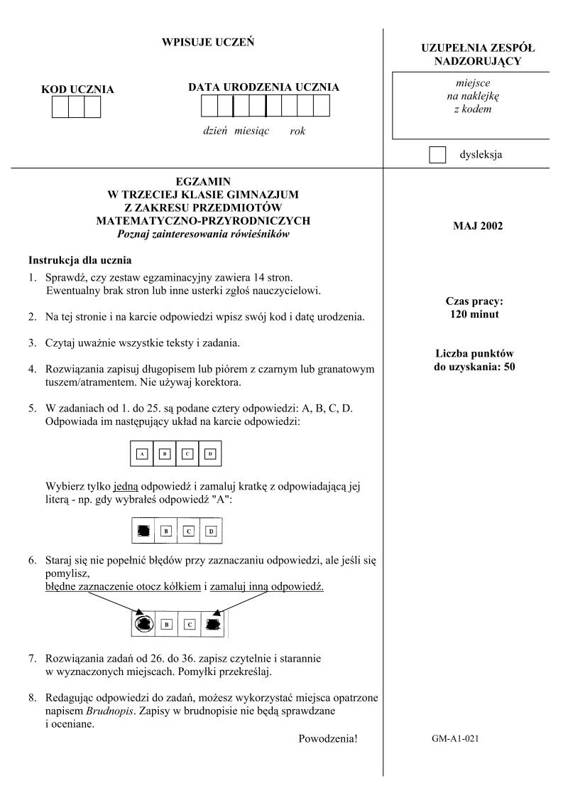 Pytania-czesc-matematyczno-przyrodnicza-egzamin-gimnazjalny-2002-strona-01