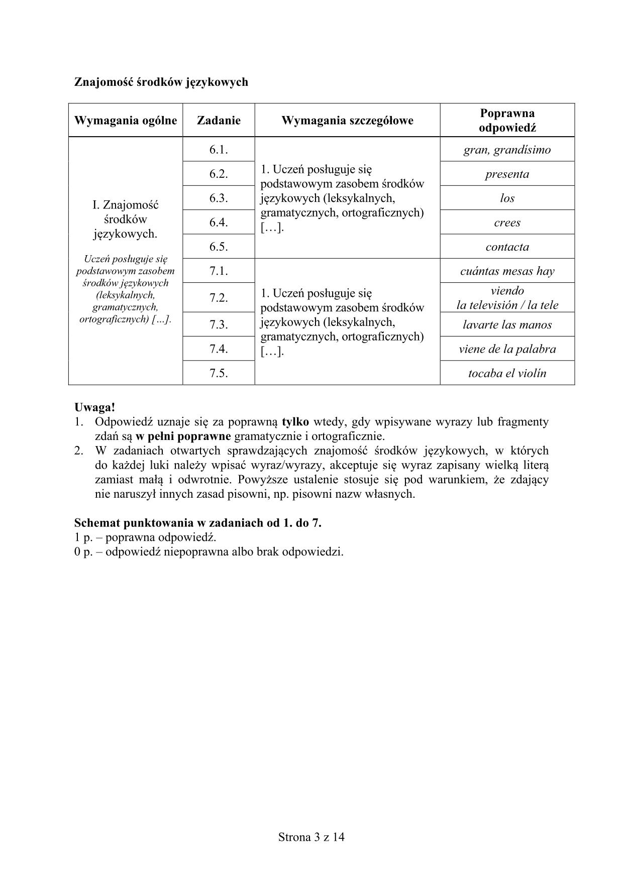 odpowiedzi-hiszpanski-poziom-rozszerzony-egzamin-gimnazjalny-2017 - 3