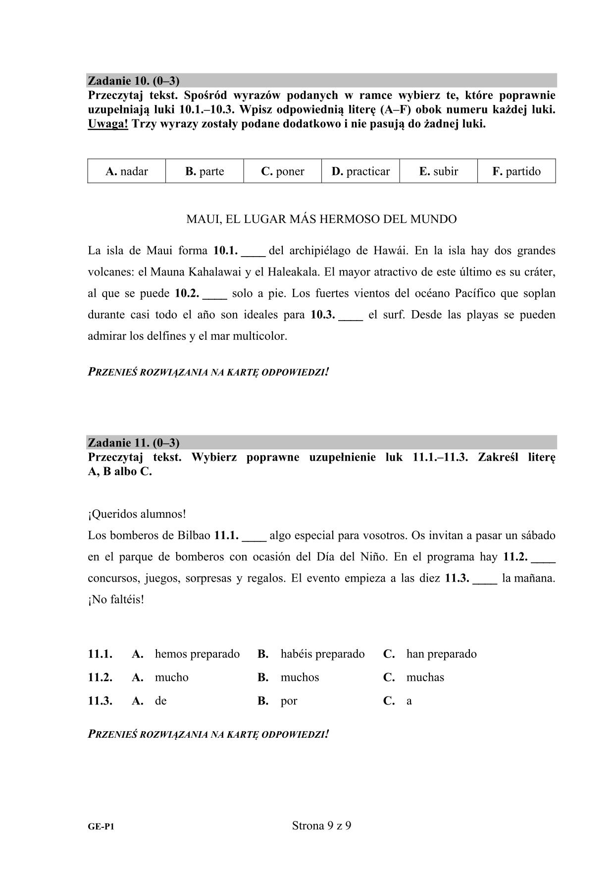 pytania-hiszpański-poziom-podstawowy-egzamin-gimnazjalny-2015-9