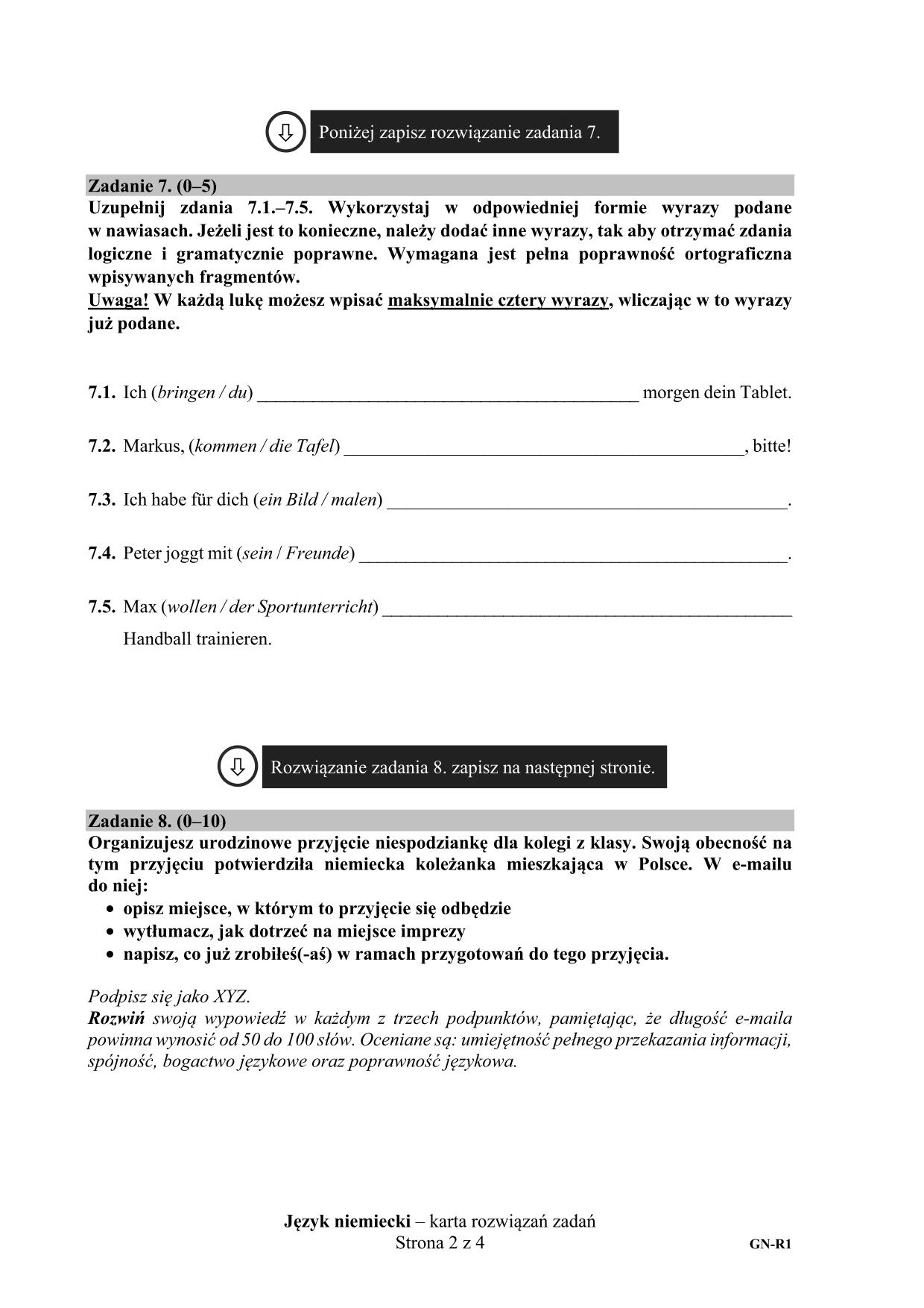 zeszyt-zadan_karta-rozwiazan-i-odpowiedzi-niemiecki-poziom-rozszerzony-egzamin-gimnazjalny-2018 - 2