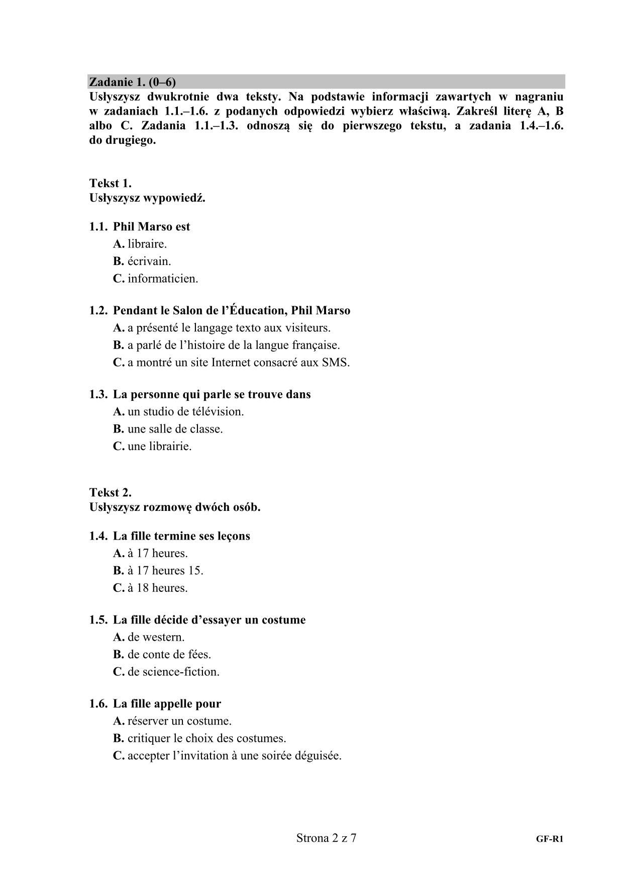 pytania-francuski-poziom-rozszerzony-egzamin-gimnazjalny-2016 - 2