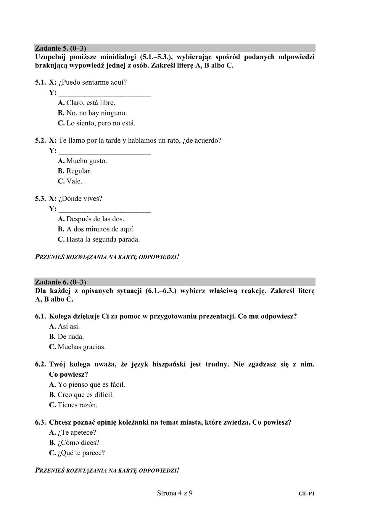 pytania-hiszpański-poziom-podstawowy-egzamin-gimnazjalny-2016 - 4