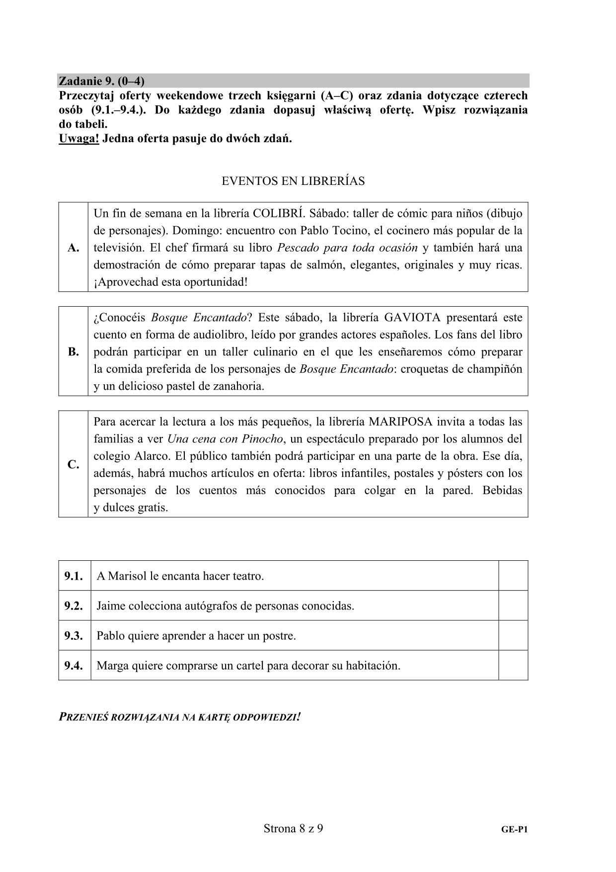 pytania-hiszpański-poziom-podstawowy-egzamin-gimnazjalny-2016 - 8