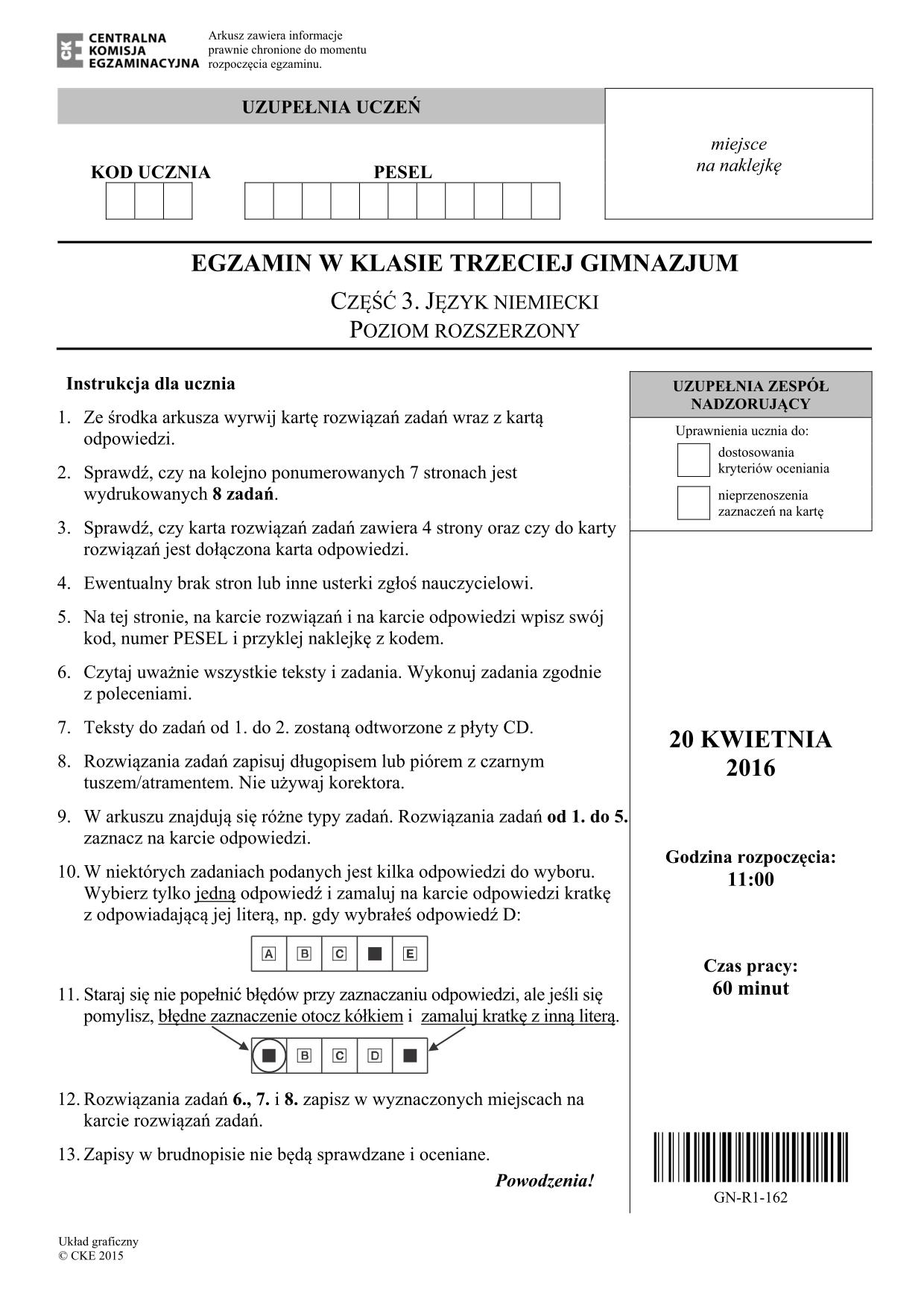 pytania-niemiecki-poziom-rozszerzony-egzamin-gimnazjalny-2016 - 1